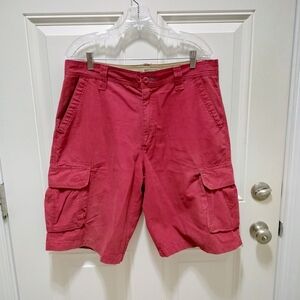 Cargo Vintage Men's Red Cargo Shorts Waist Size 36